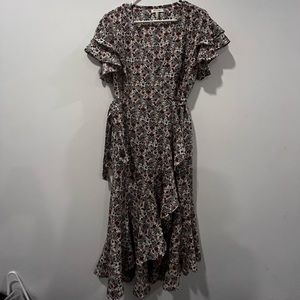 MAX STUDIO Summer Floral Wrap Dress
